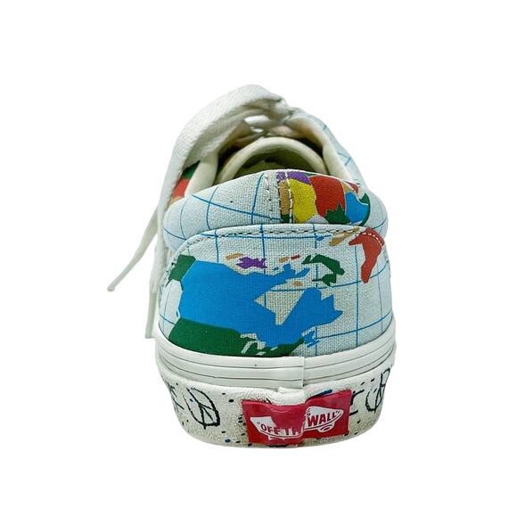 Rare Vans “Save Our Planet” Sneakers W6 / M4.5 | Globe Map Print | Vintage - Picture 8 of 13